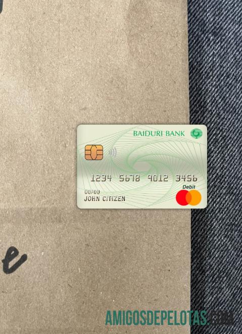 Brunei Baiduri Bank Master Cartão de Débito Photolook Front modelo